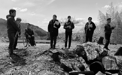 2025.4.7 岩手県大船渡市の森林火災現場を視察