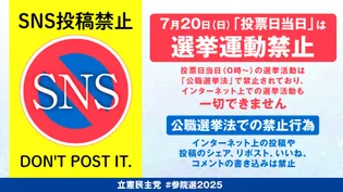 シェア画像: 投票日当日は選挙運動禁止