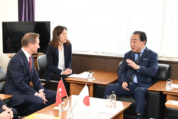 【国際局】野田代表、駐日スイス大使と意見交換