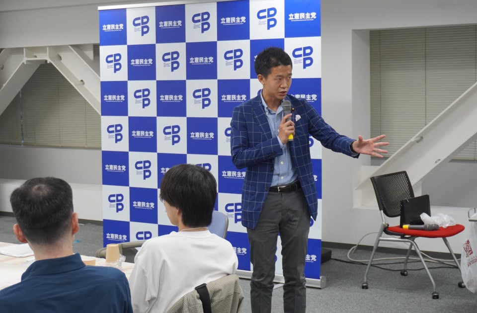 最後のコメントをする水沼秀幸衆院議員 水沼挨拶.JPG