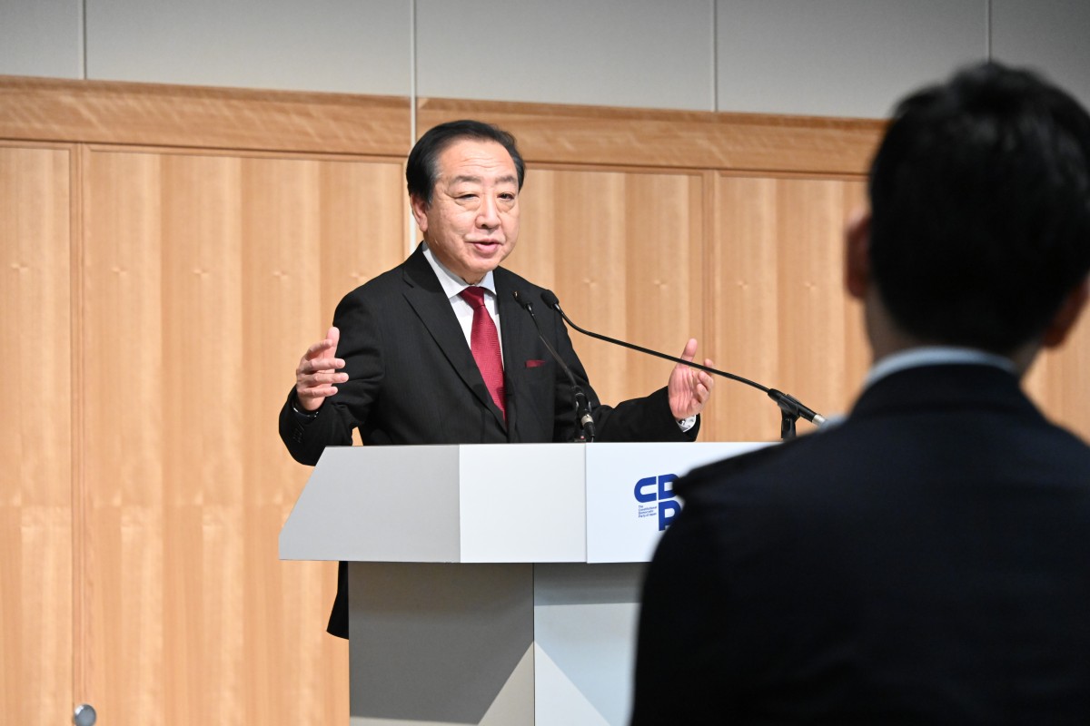 2025年度定期大会】野田代表記者会見 「ホップ・ステップ・ジャンプで