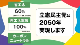 立憲民主党の環境エネルギー政策
