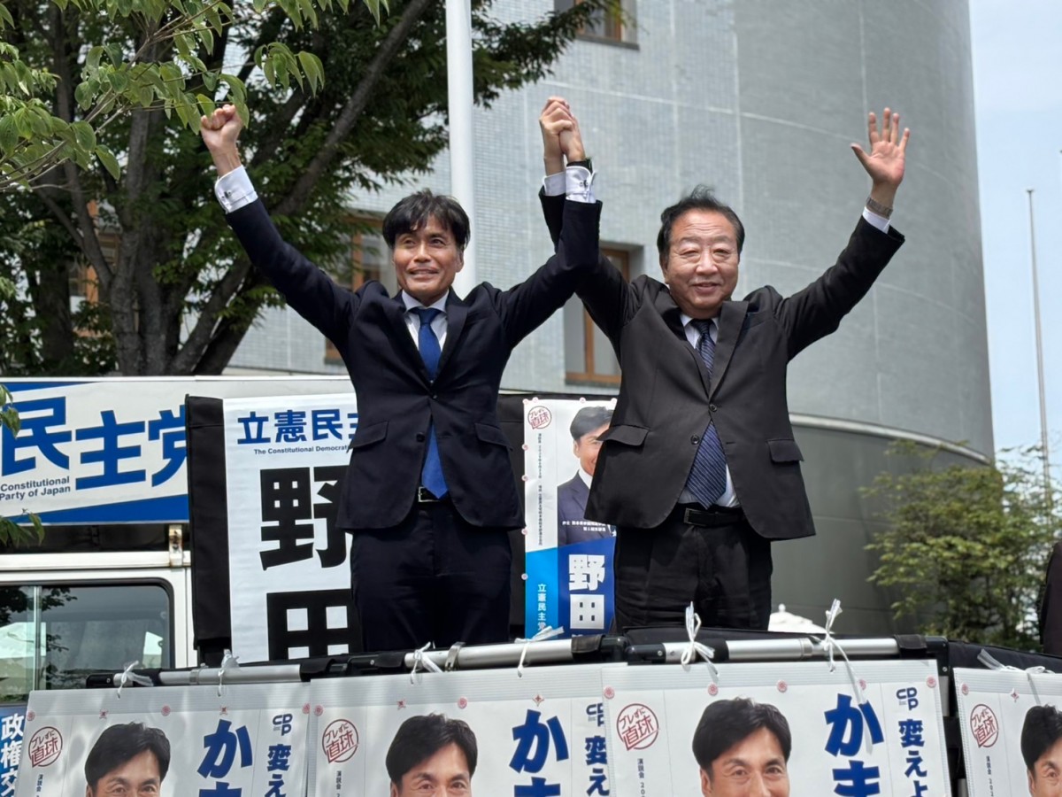 熊本】「民意が反映する政治を」野田代表がかまたさとる熊本県参院選