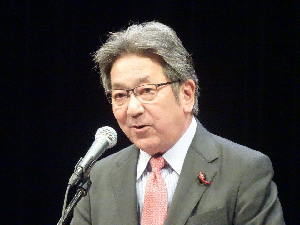 20260708全建総連「7.8予算要求中央総決起大会」であいさつする杉尾秀哉参院議員