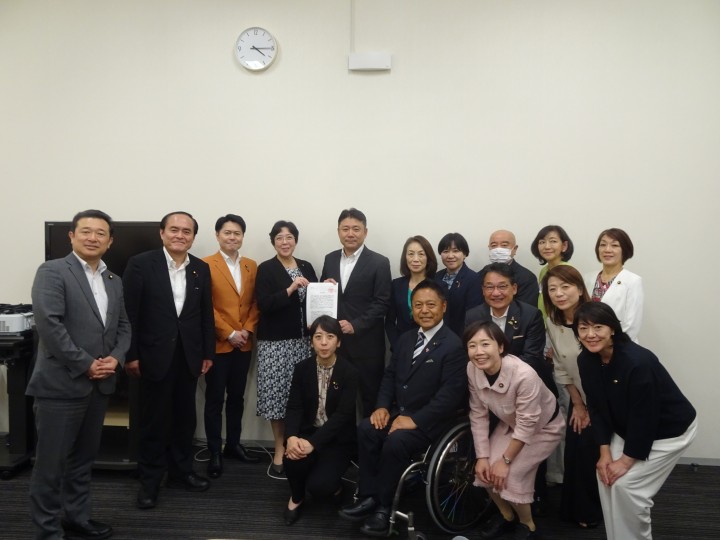 2026年6月4日　連合より重点政策の要請を受けた様子