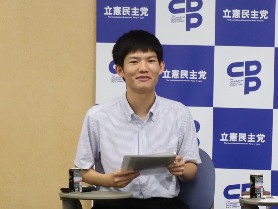 20260909　NPO法人Mielka（ミエルカ）と党青年局の意見交換で話す近藤慶間さん
