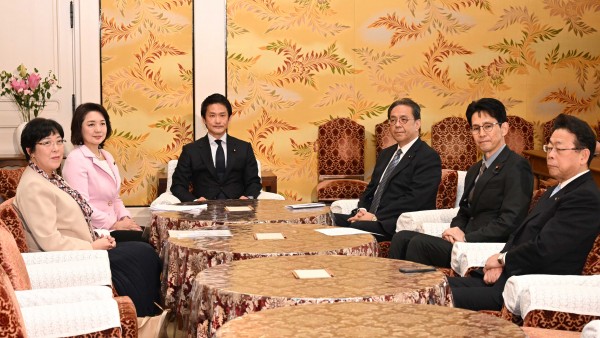 【党首会談】水岡代表、中道改革連合、公明党と野党３党党首会談