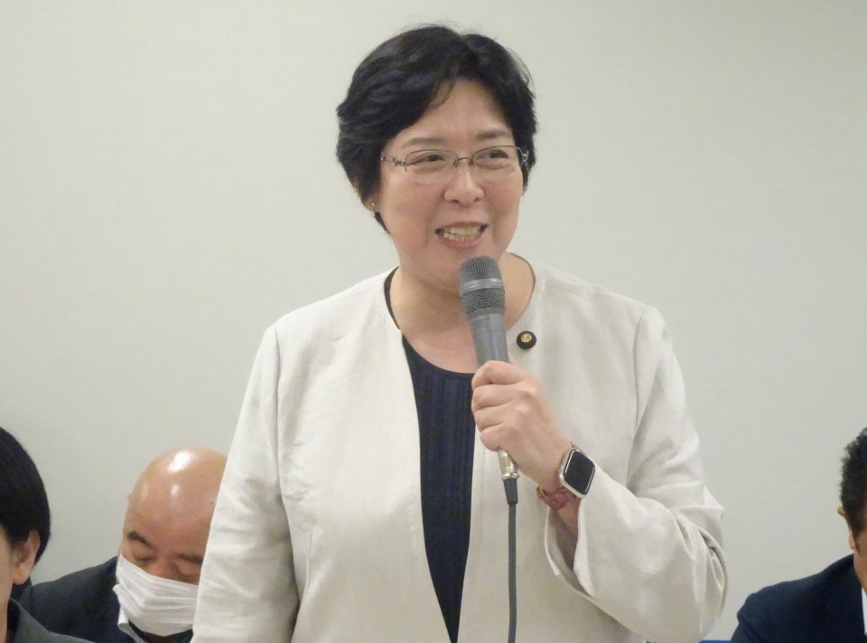 20260616自治労より、2027年度政府予算編成に関する要請であいさつする田名部幹事長