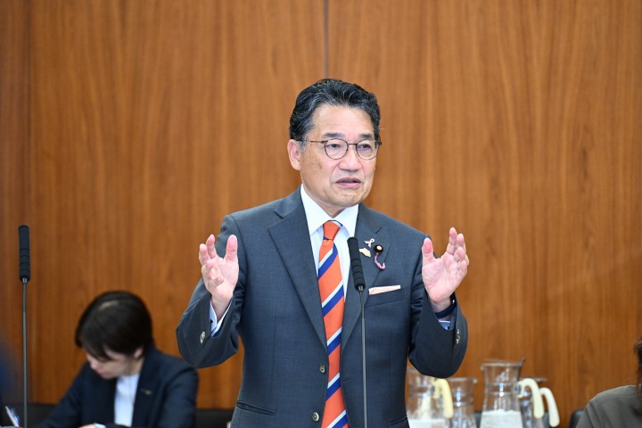 参院災害特別委員会で質問する熊谷裕人議員（2026年5月29日）
