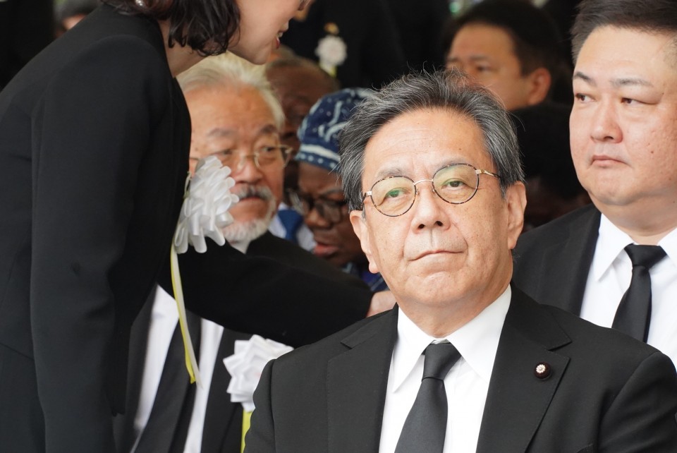 20260809長崎原爆犠牲者慰霊平和祈念式典に参列した水岡代表