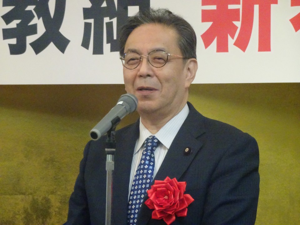 祝辞を述べる水岡俊一参院議員会長 DSC02111.JPG