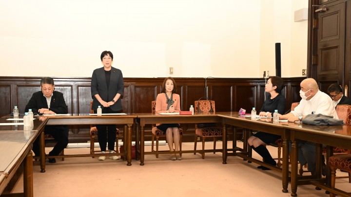 20260729令和8年熊本地震対策本部会議をで田名部幹事長が冒頭あいさつ