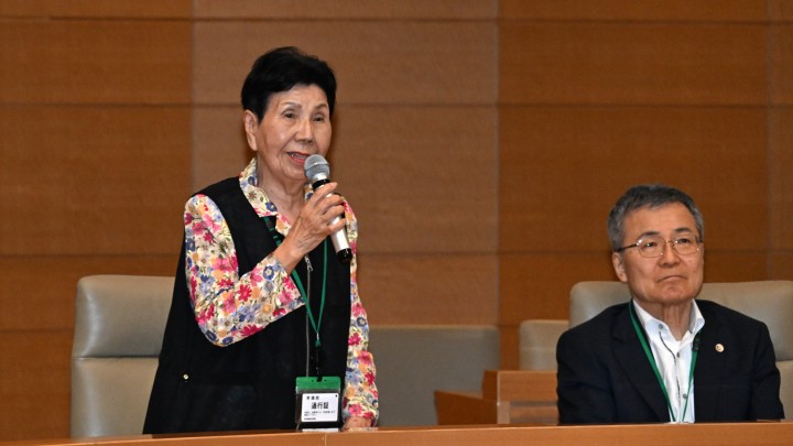 【3党合同法務部会】再審無罪が確定した袴田巌さんの姉のひで子さん