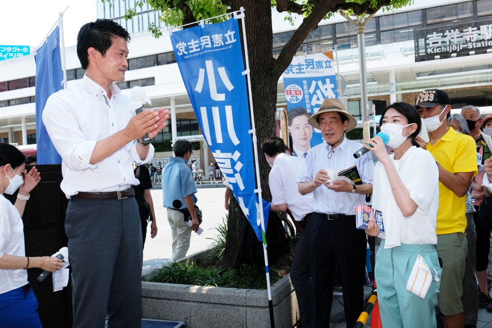 党岐阜5区総支部長の今井るるさんも応援に訪れ、小川淳也政調会長に質問