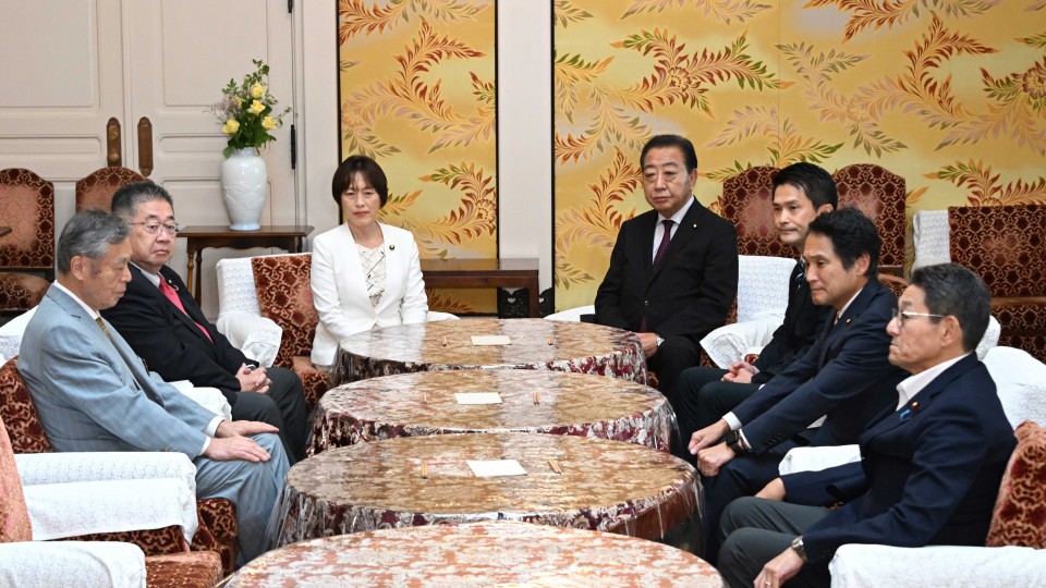 野党党首会談　野田佳彦　小川淳也　大串博志　笠浩史