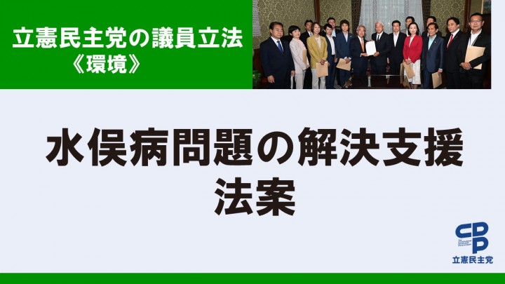 立憲民主党の議員立法＜環境＞水俣病問題の解決支援法案　