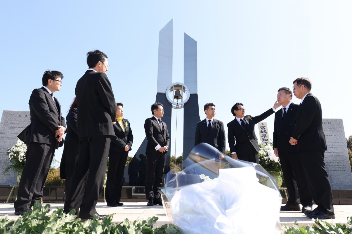宮城】震災から13年、「引き続き被災地の支援をしていく」と泉代表