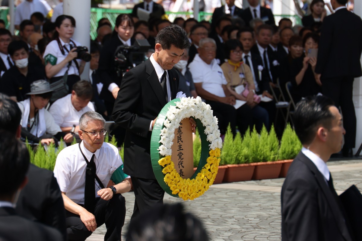 長崎】泉代表が平和祈念式典に参列 資料館視察や平和を願うイベントに