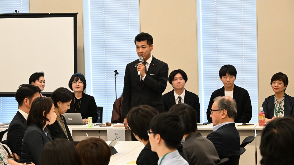 「学費値上げに苦しむ学生の声を聴く」院内集会　泉健太　吉田はるみ